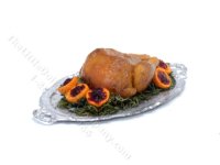 (image for) Miniature Turkey Platter for Dollhouses