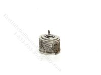 (image for) Miniature Sterling Silver Engraved Jar for Dollhouses