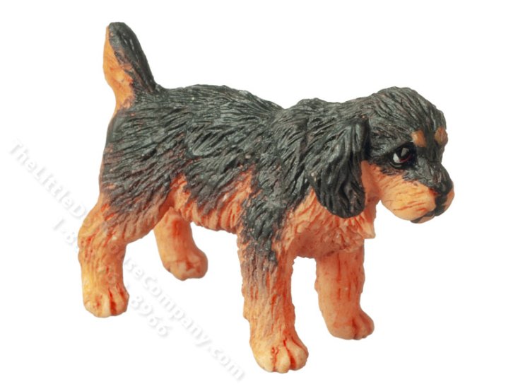 (image for) Dollhouse Scale Black and Tan Spaniel Puppy
