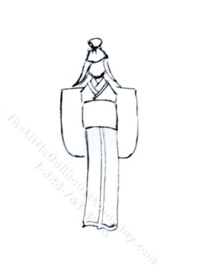 (image for) Miniature Origami Paper Japanese Princess Kit
