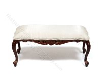 (image for) Walnut Bench with Beige Cushioning