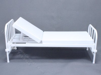 (image for) Miniature White Hospital Bed for Dollhouses