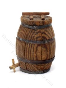 (image for) Miniature Aged Beer Barrel Cask for Dollhouses