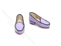 (image for) Miniature Purple Leather Loafer Shoes by Judith Blondell