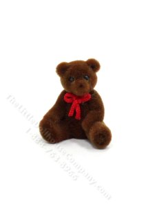 (image for) Miniature Fuzzy Moulded Teddy Bear for Dollhouses