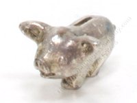 (image for) Miniature Sterling Silver Piggy Bank by Don Henry