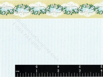 (image for) Dollhouse Scale Model Striped Wallpaper with Border