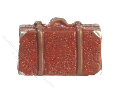 (image for) Miniature Brown Briefcase for Dollhouses