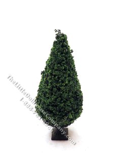 (image for) Miniature 4 inch Topiary in a Black Urn Base for Dollhouses