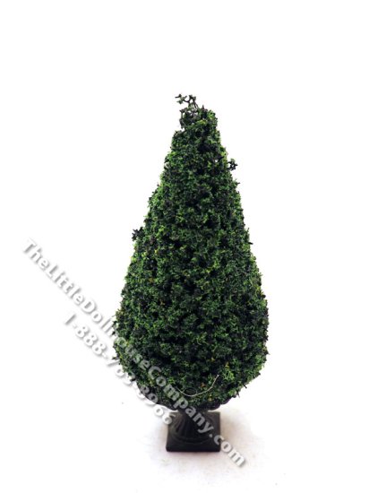 (image for) Miniature 4 inch Topiary in a Black Urn Base for Dollhouses