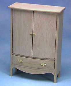 (image for) Dollhouse Miniature Unfinished Armoire