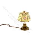 (image for) Miniature 1/2 Scale 12v Table Lamp for Dollhouses - Floral