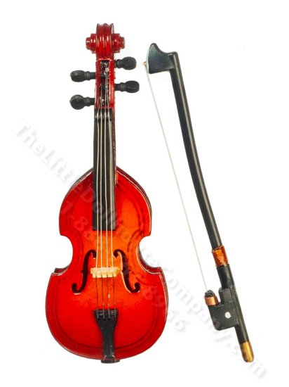 (image for) Miniature 3.5" Upright Bass for your Dollhouse