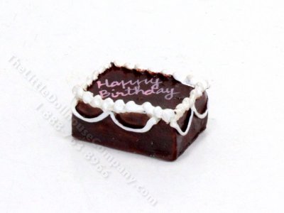 (image for) Miniature Chocolate Birthday Cake for Dollhouses