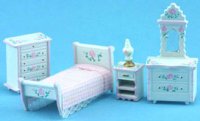 (image for) 1/4" Bedroom Set White and Pink