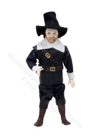 (image for) Miniature Handcrafted Vintage Pilgrim Man Doll