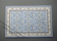 (image for) Small Light Blue and Flowers Carpet