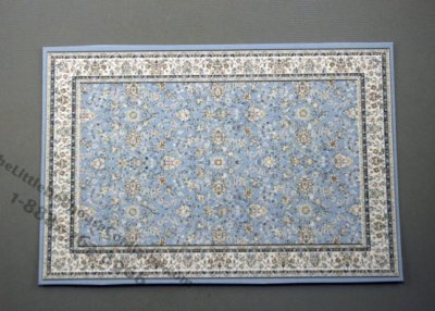 (image for) Small Light Blue and Flowers Carpet