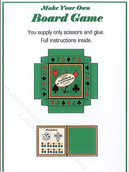 (image for) Miniature Board Game Kit for Dollhouses (2pc)