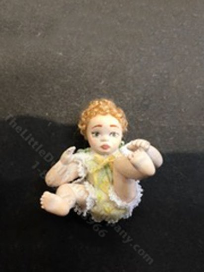 (image for) Miniature Porcelain Baby - Yellow