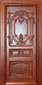 (image for) Miniature Walnut Queen Anne Single Door with Carved Decor