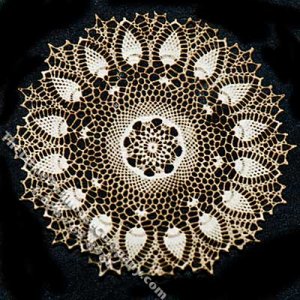 (image for) Miniature Flower Pattern Laser Cut Doily for Dollhouses