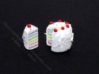 (image for) Handmade Miniature Rainbow Cake for Dollhouses