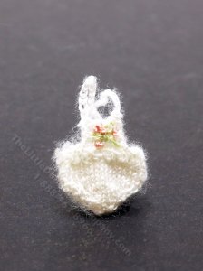 (image for) Vintage Miniature Handknit Onesie for Dollhouses