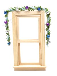 (image for) Miniature Single Door or Window Garland with Baubles