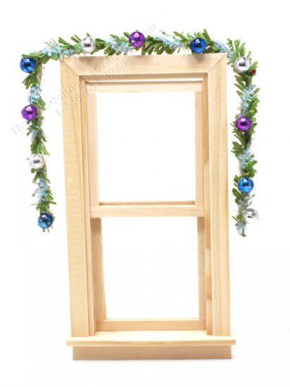 (image for) Miniature Single Door or Window Garland with Baubles