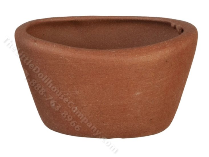 (image for) Miniature Medium Round Terracotta Pot for Dollhouses