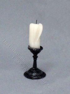 (image for) Miniature Black Candlestick for Dollhouses