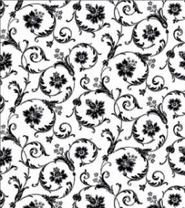 (image for) Wallpaper - Cottage Acanthus Scroll - Black
