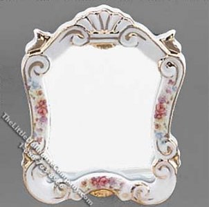 (image for) Miniature Dresden Rose Baroque Mirror for Dollhouses