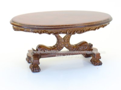 (image for) Oval Club Room Pedestal Coffee Table in Walnut