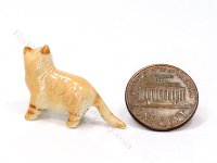 (image for) Miniature Standing Tabby Kitten Figurine for Dollhouses