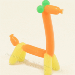 (image for) Miniature Decorative Green, Orange, and Yellow Balloon Giraffe