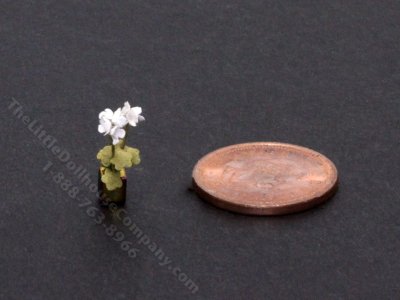 (image for) Handmade Miniature 1/4 Scale White Flowers for Dollhouses
