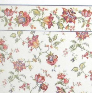 (image for) Dollhouse Scale Model Wallpaper Jacobean Multi Floral