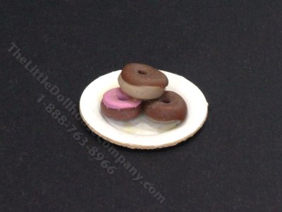 (image for) Miniature Plate Donuts for Dollhouses