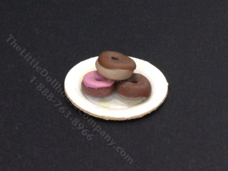 (image for) Miniature Plate Donuts for Dollhouses