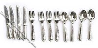 (image for) Miniature 12 Piece Silverware Set for Dollhouses