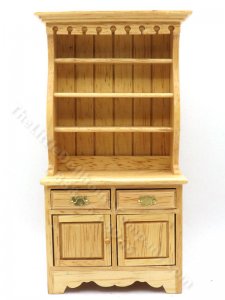 (image for) Miniature Oak China Hutch