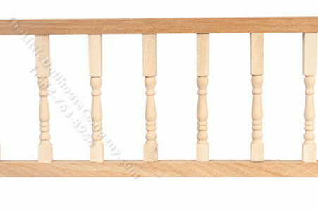 (image for) 3 Piece Turned Wooden Porch Rail