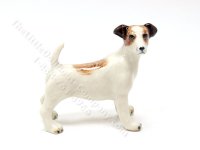 (image for) Miniature Light Brown Porcelain Jack Russel Terrier Dog for Dollhouses