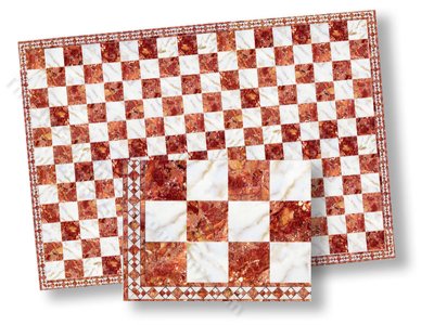 (image for) Dollhouse 1/2 Scale Model Faux Marble Tile