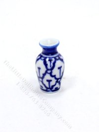 (image for) Miniature Blue and White Vase for Dollhouses