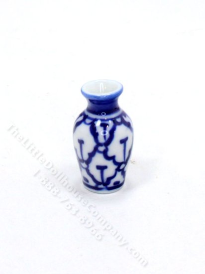 (image for) Miniature Blue and White Vase for Dollhouses