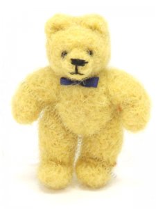 (image for) Miniature Medium Size Beige Mohair Teddy Bear by Erna Meyer