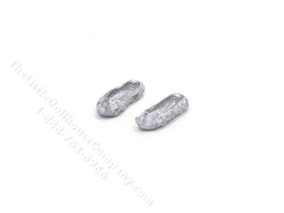 (image for) Miniature Moulded Metal Peep-Toe Flats